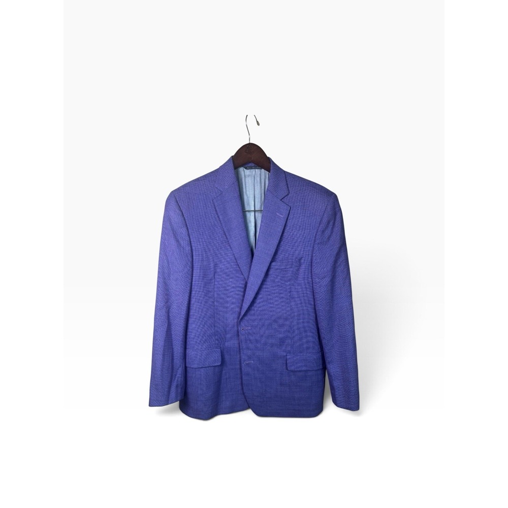 Jack Victor Current Light Purple Woven 2-Btn Wool Travel Blazer Jacket 41R